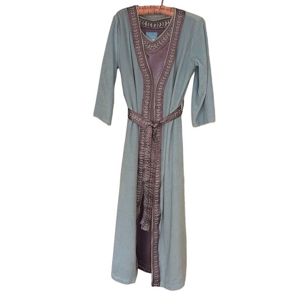 Sante Intimates Vintage Robe and Nightgown Set with Embroidered Details. Sz Sm. - Picture 1 of 13